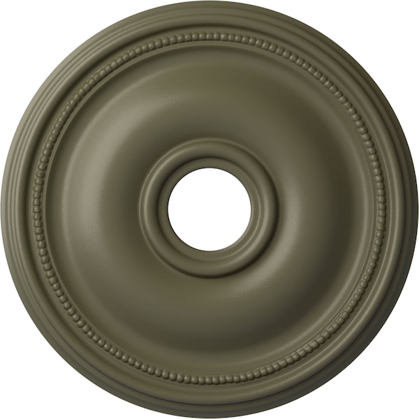 Ekena Millwork Bradford Ceiling Medallion (Canopies up to 4 3/8"), 18 1/8"OD x 3 3/4"ID x 1 1/8"P, Spartan Stone CM18BRSSF - main